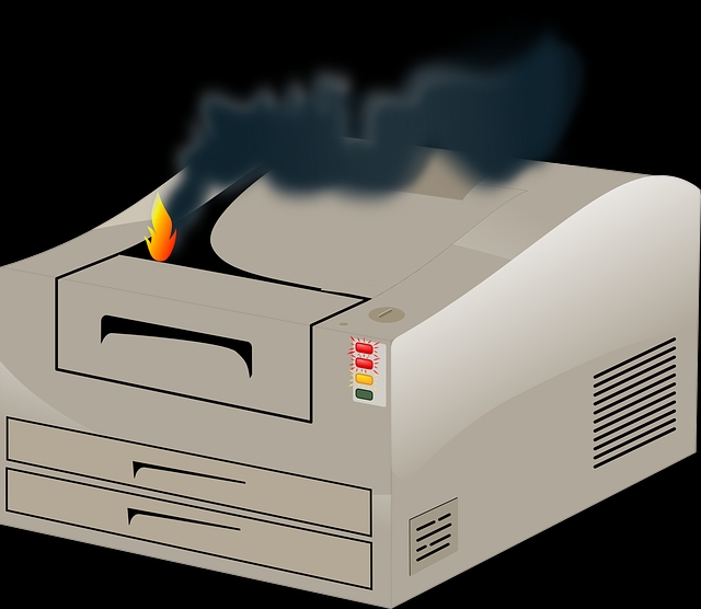 Printer on fire