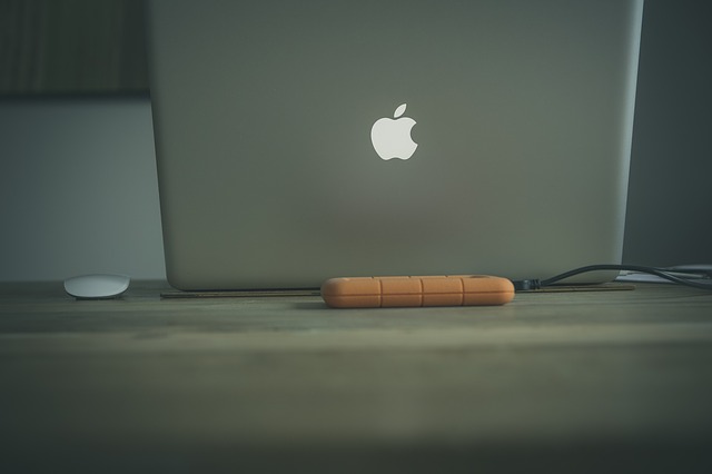 Apple Mac laptop on table