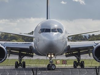 Aeroplane at departure gate