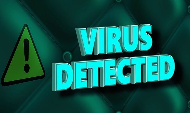 Virus detected caption