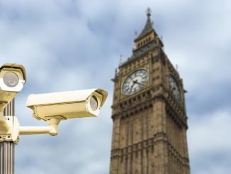 Spy cameras in front of big ben