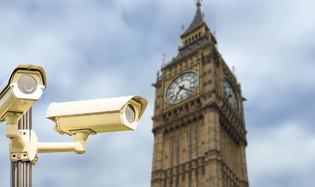 Spy cameras in front of big ben