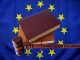 Eu flag with books and gavel